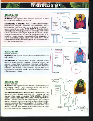 تفصيل شنط بالباتروون من الالف للياء CREANDO IDEAS BOLSOS N§ 43 014